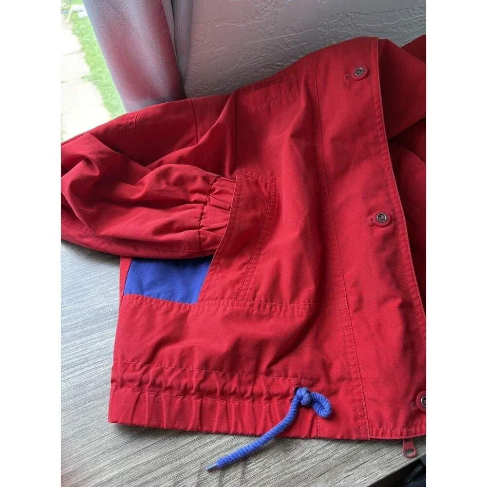 London Fog Men’s Vintage Red And Blue Windbreaker Jacket Size Small